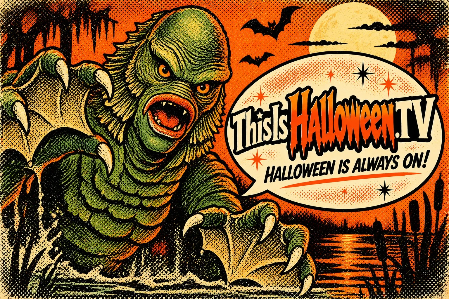 Vintage Halloween character illustration for The Cartoon Network Halloween shelf