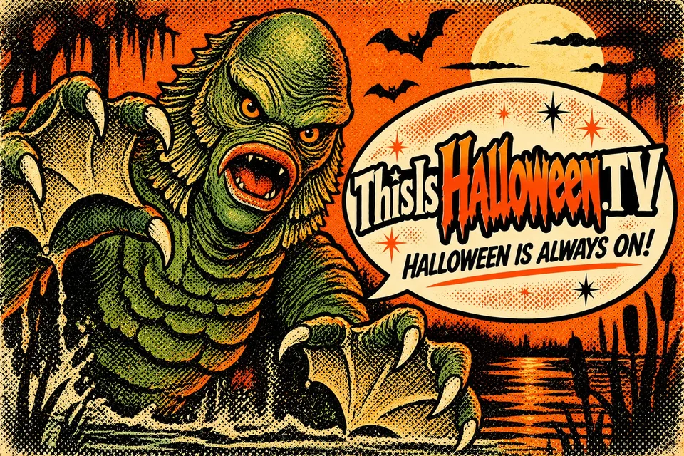 Vintage Halloween article illustration: The Cartoon Network Halloween shelf