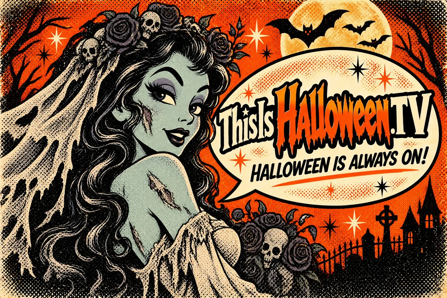 Vintage Halloween character illustration for 10 Last-Minute Halloween Costumes You Can Make From Your Closet