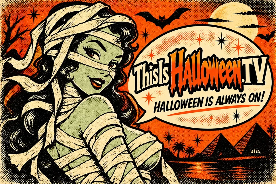Vintage Halloween article illustration: The lost Halloween internet